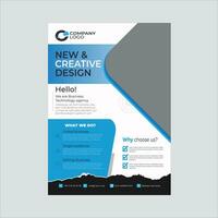 företags- företag flygblad design a4 sida vektor