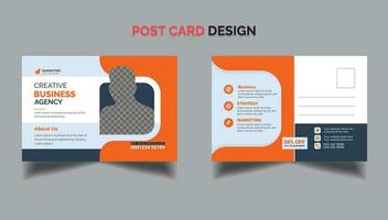 korporativ Geschäft Postkarte oder eddm Postkarte Design Vorlage Post Karte Design Layout kreativ korporativ Geschäft modern Postkarte eddm Design Vorlage vektor