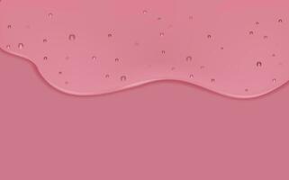 Flüssigkeit Rosa nass Tropfen von Gel oder Kollagen.verschüttet Pfützen von kosmetisch Serum oder Wasser. runden sauber Swatch von Wesen Lotion oder Gelee zum Haut Pflege.Schönheit Hintergrund mit Öl Tropfen. vektor