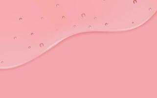 Flüssigkeit Rosa nass Tropfen von Gel oder Kollagen.verschüttet Pfützen von kosmetisch Serum oder Wasser. runden sauber Swatch von Wesen Lotion oder Gelee zum Haut Pflege.Schönheit Hintergrund mit Öl Tropfen. vektor