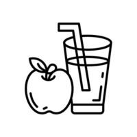 äpple juice ikon i vektor. illustration vektor