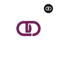 brev qd monogram logotyp design vektor