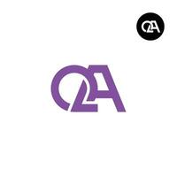 Brief qa Monogramm Logo Design vektor