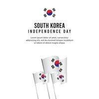 Sydkorea självständighetsdagen firande kreativ design illustration vektor mall