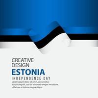 Estland Unabhängigkeitstag Feier kreative Design Illustration Vektor Vorlage