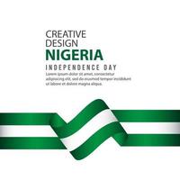 Nigeria Unabhängigkeitstag Feier kreative Design Illustration Vektor Vorlage