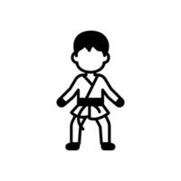 Karate Symbol im Vektor. Illustration vektor