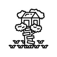 Baum Haus Symbol im Vektor. Illustration vektor