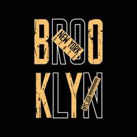 Brooklyn Vektor Illustration und Typografie, perfekt zum T-Shirts, Hoodies, druckt usw