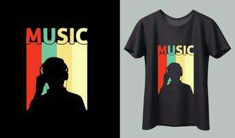 Musik-T-Shirt-Design. Musik-T-Shirt-Design-Vektor. für T-Shirt-Druck und andere Zwecke. vektor