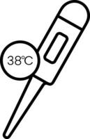 Thermometer Medizin Symbol Symbol Bild Vektor. Illustration von das Temperatur kalt und heiß messen Werkzeug Design Bild.eps 10 vektor