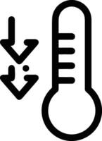 Thermometer Medizin Symbol Symbol Bild Vektor. Illustration von das Temperatur kalt und heiß messen Werkzeug Design Bild.eps 10 vektor