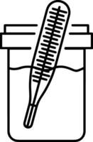 termometer medicin ikon symbol bild vektor. illustration av de temperatur kall och varm mäta verktyg design bild.eps 10 vektor