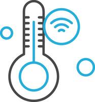 termometer medicin ikon symbol bild vektor. illustration av de temperatur kall och varm mäta verktyg design bild.eps 10 vektor