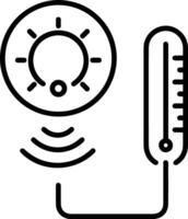 termometer medicin ikon symbol bild vektor. illustration av de temperatur kall och varm mäta verktyg design bild.eps 10 vektor