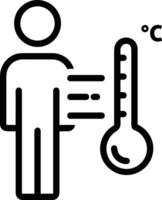 termometer medicin ikon symbol bild vektor. illustration av de temperatur kall och varm mäta verktyg design bild.eps 10 vektor