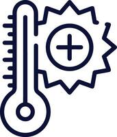 termometer medicin ikon symbol bild vektor. illustration av de temperatur kall och varm mäta verktyg design bild.eps 10 vektor