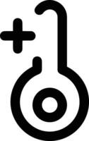 Thermometer Medizin Symbol Symbol Bild Vektor. Illustration von das Temperatur kalt und heiß messen Werkzeug Design Bild.eps 10 vektor