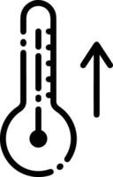 Thermometer Medizin Symbol Symbol Bild Vektor. Illustration von das Temperatur kalt und heiß messen Werkzeug Design Bild.eps 10 vektor