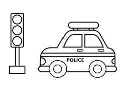 polis bil vektor illustration mall för många ändamål. teckning lektion för barn. vektor illustration