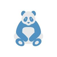 Pandabär Vektor flache Farbsymbol. Erhaltung der Wildtiere. Chinesisches Zoo-Maskottchen. Ökologie und Umweltschutz. Cartoon-Stil ClipArt für mobile App. isolierte rgb-illustration