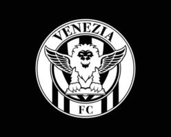 venezia Logo Verein Symbol Weiß Serie ein Fußball Italien abstrakt Design Vektor Illustration mit schwarz Hintergrund