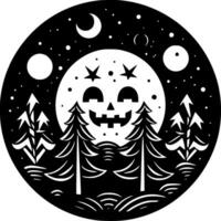 Halloween - - minimalistisch und eben Logo - - Vektor Illustration