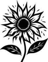 Blume - - minimalistisch und eben Logo - - Vektor Illustration