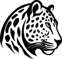 leopard, minimalistisk och enkel silhuett - vektor illustration