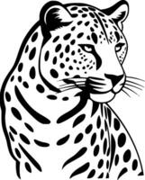 leopard - minimalistisk och platt logotyp - vektor illustration