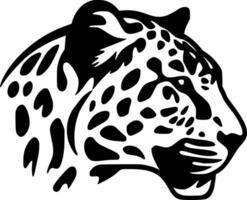 Leopard - - schwarz und Weiß isoliert Symbol - - Vektor Illustration