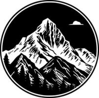 Berge - - minimalistisch und eben Logo - - Vektor Illustration