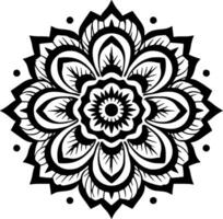 mandala - minimalistisk och platt logotyp - vektor illustration