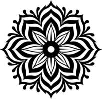 mandala, schwarz und Weiß Vektor Illustration