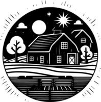 bondgård - minimalistisk och platt logotyp - vektor illustration