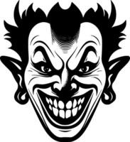 Clown - - minimalistisch und eben Logo - - Vektor Illustration