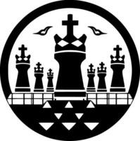 Schach - - schwarz und Weiß isoliert Symbol - - Vektor Illustration