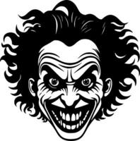 Clown - - schwarz und Weiß isoliert Symbol - - Vektor Illustration