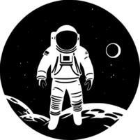 Astronaut - - minimalistisch und eben Logo - - Vektor Illustration