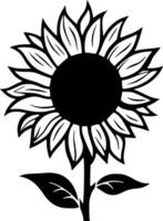 Sonnenblume, minimalistisch und einfach Silhouette - - Vektor Illustration