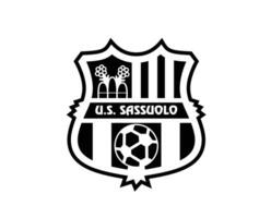 uns sassuolo kalcio Verein Logo Symbol schwarz Serie ein Fußball kalcio Italien abstrakt Design Vektor Illustration