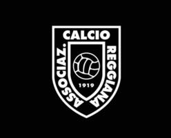 ac reggiana Verein Logo Symbol Weiß Serie ein Fußball kalcio Italien abstrakt Design Vektor Illustration mit schwarz Hintergrund