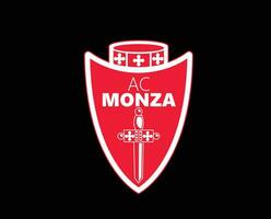 ac monza klubb symbol logotyp serie en fotboll calcio Italien abstrakt design vektor illustration med svart bakgrund