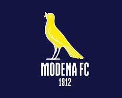 Modena fc Verein Symbol Logo Serie ein Fußball kalcio Italien abstrakt Design Vektor Illustration mit Blau Hintergrund