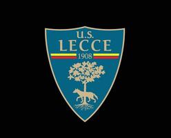 lecce klubb symbol logotyp serie en fotboll calcio Italien abstrakt design vektor illustration med svart bakgrund