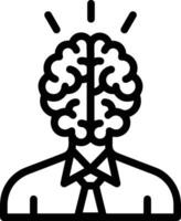 hjärna aning symbol ikon vektor bild. illustration av de kreativ intelligens tror design bild. eps 10