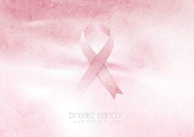bröst cancer medvetenhet månad. grunge bakgrund och rosa band tejp vektor