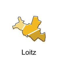 loitz Karte. Vektor Karte von das Deutsche Land. Grenzen von zum Ihre Infografik. Vektor Illustration Design Vorlage