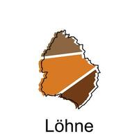 Karte von lohne Vektor Design Vorlage, National Grenzen und wichtig Städte Illustration Design