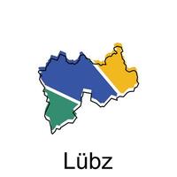 Karte von lubz Vektor Design Vorlage, National Grenzen und wichtig Städte Illustration